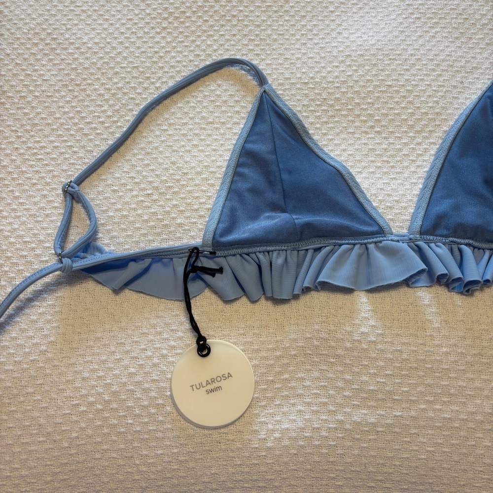 Tularosa Hazel Bikini Swim Top in Sky Blue size Small NWT - Picture 5 of 8